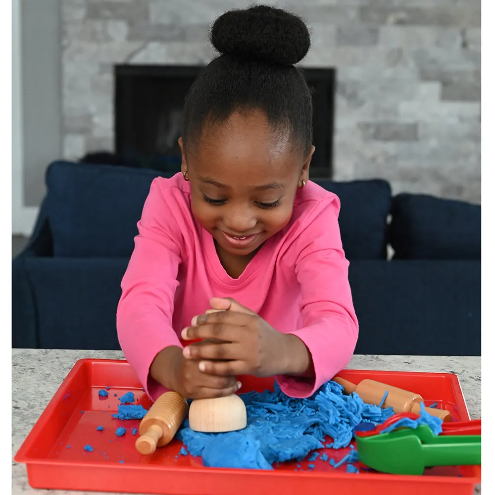 10-Piece Classic Wood Dough Tool Set | Sensory Play with Rolling Pins & Stampers
