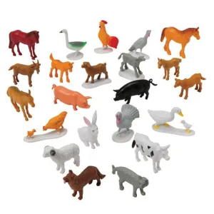 108-Piece Toy Farm Animal Vinyl Figures | Sorting, Counting & Matching Set