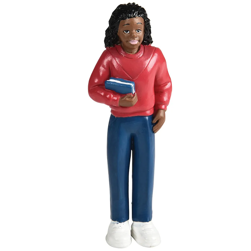 African American Pretend Play Vinyl Family Figurines | 8 Piece Set