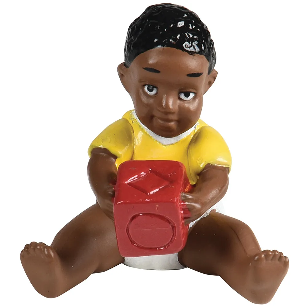 African American Pretend Play Vinyl Family Figurines | 8 Piece Set