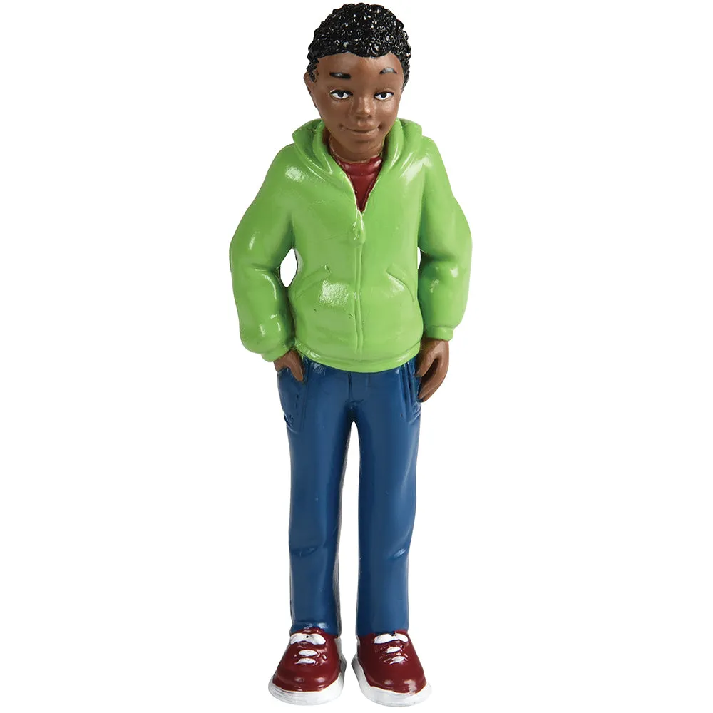 African American Pretend Play Vinyl Family Figurines | 8 Piece Set