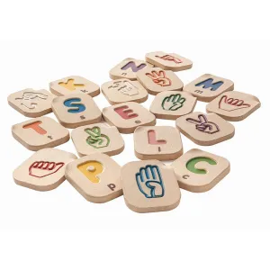 American Sign Language Hand Sign Alphabet Set | 26 Tiles