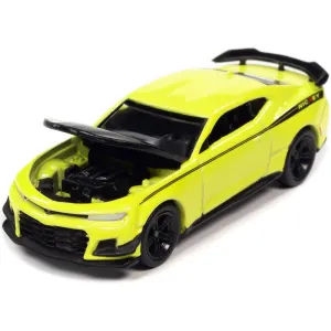 Autoworld 1/64 Scale Model Car - 2019 Chevrolet Camaro Nickey ZL1 1LE Shock Yellow