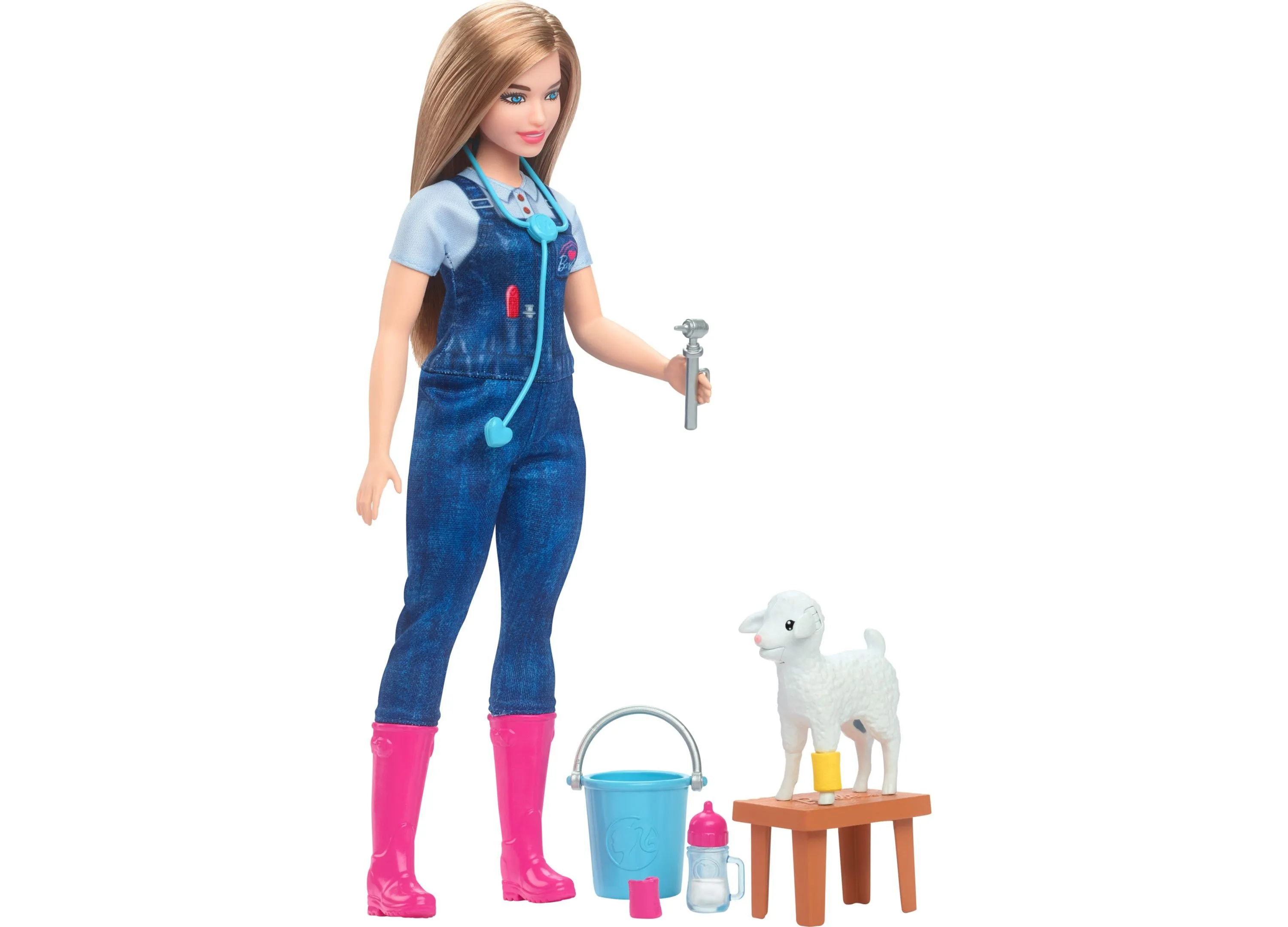 Barbie 65th Anniversary Careers Farm Vet Doll with Wiggling Lamb Ears & Accessories