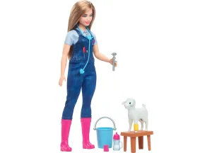Barbie 65th Anniversary Careers Farm Vet Doll with Wiggling Lamb Ears & Accessories