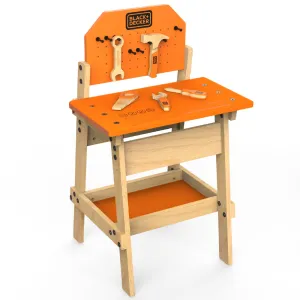 Black & Decker 6-Piece Kids Workbench & Wooden Tool Set - Pretend Play