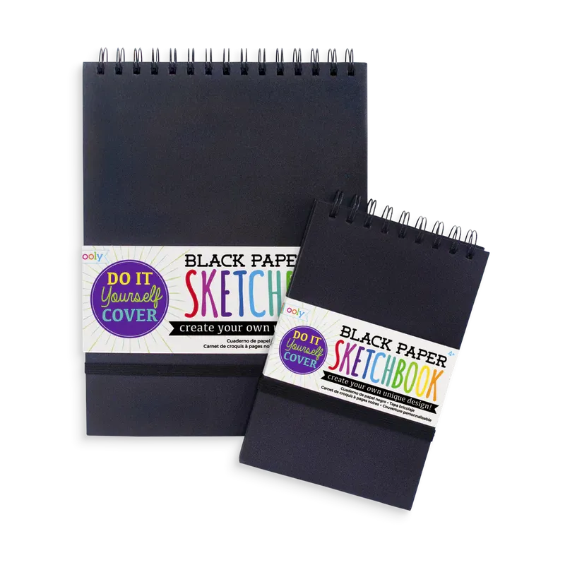 Black Sketchbook with DIY Cover