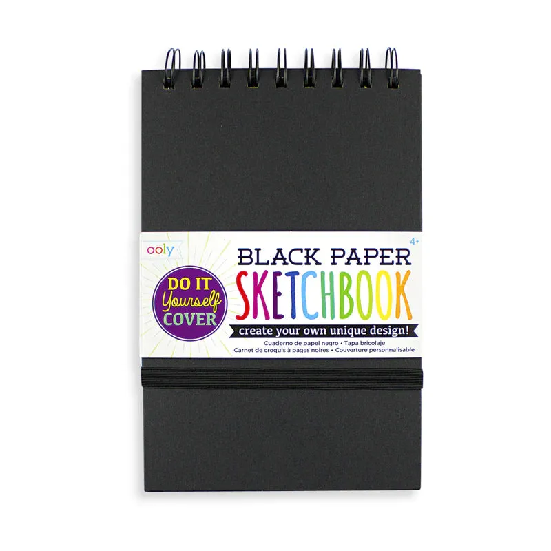 Black Sketchbook with DIY Cover
