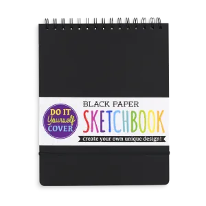 Black Sketchbook with DIY Cover