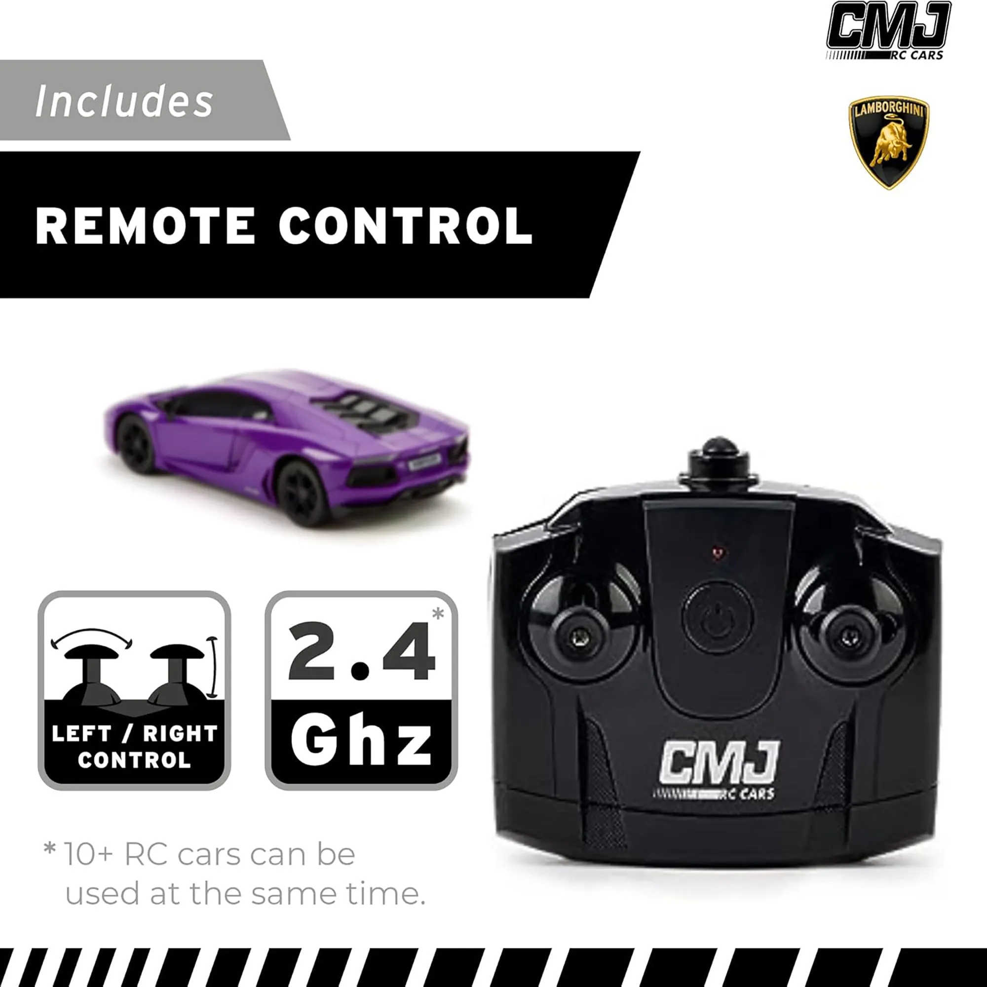 CMJ RC Cars Radio Control Lamborghini LP700-4 - Purple - 1:24 Scale, 2.4GHz, LED Headlights
