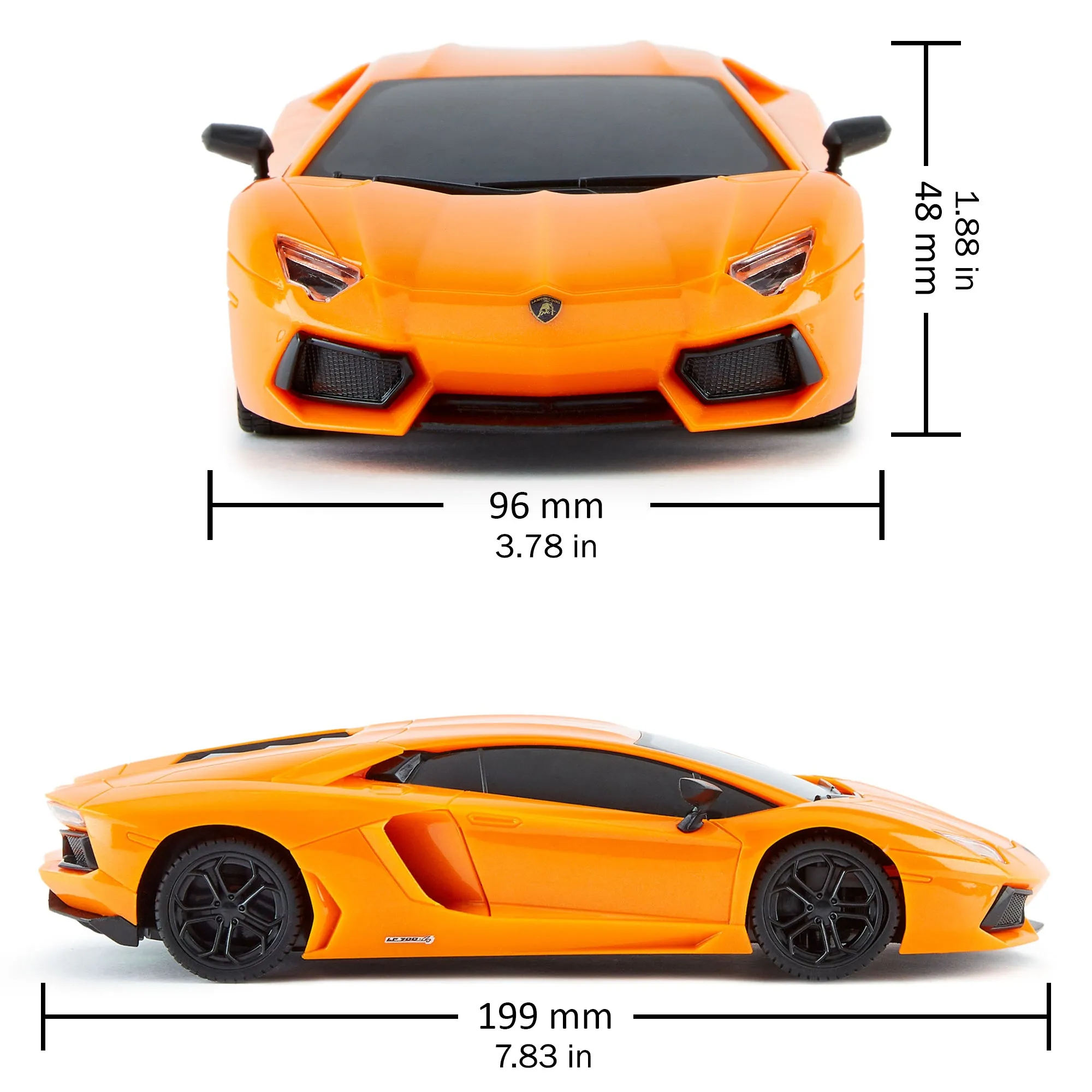 CMJ RC Lamborghini LP700-4 - Orange - 1:24 Scale - 2.4GHz Remote Control Car with LED Headlights