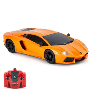CMJ RC Lamborghini LP700-4 - Orange - 1:24 Scale - 2.4GHz Remote Control Car with LED Headlights