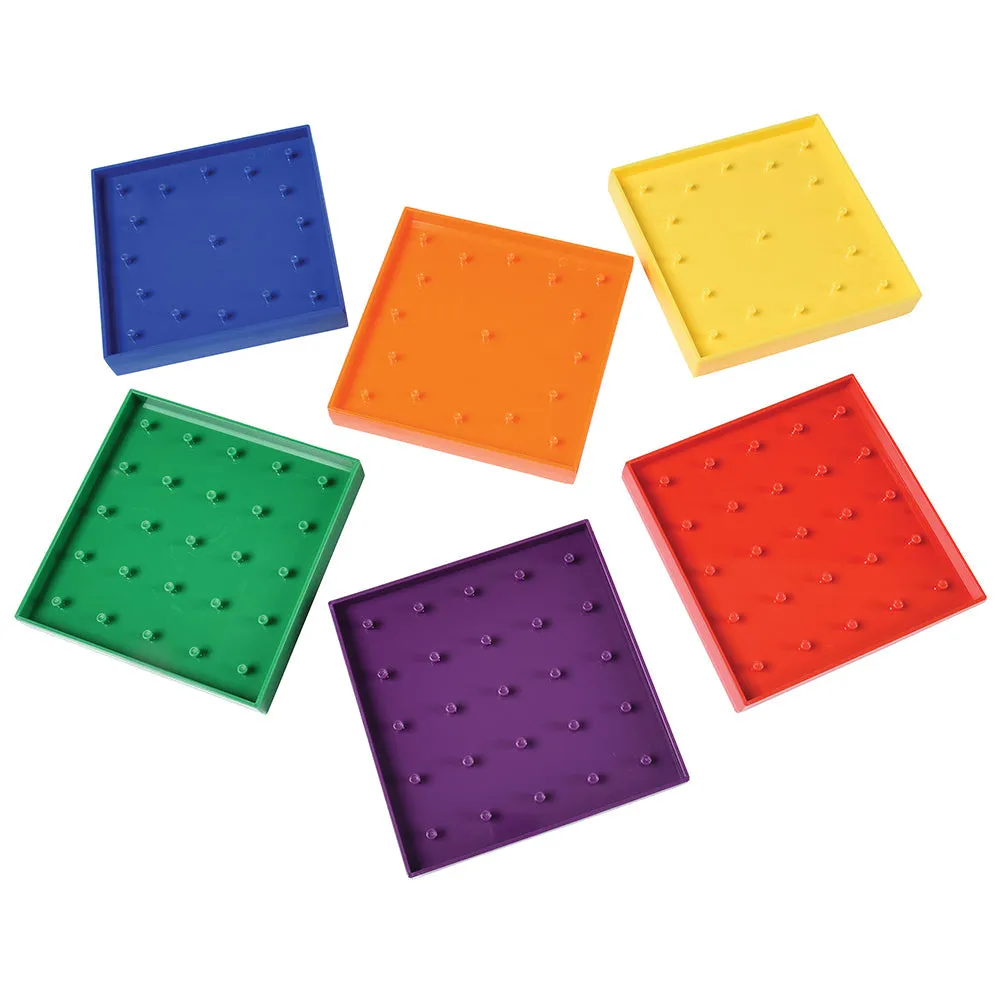 Colorful Double-Sided Geoboards Set | Explore Shapes & Symmetry