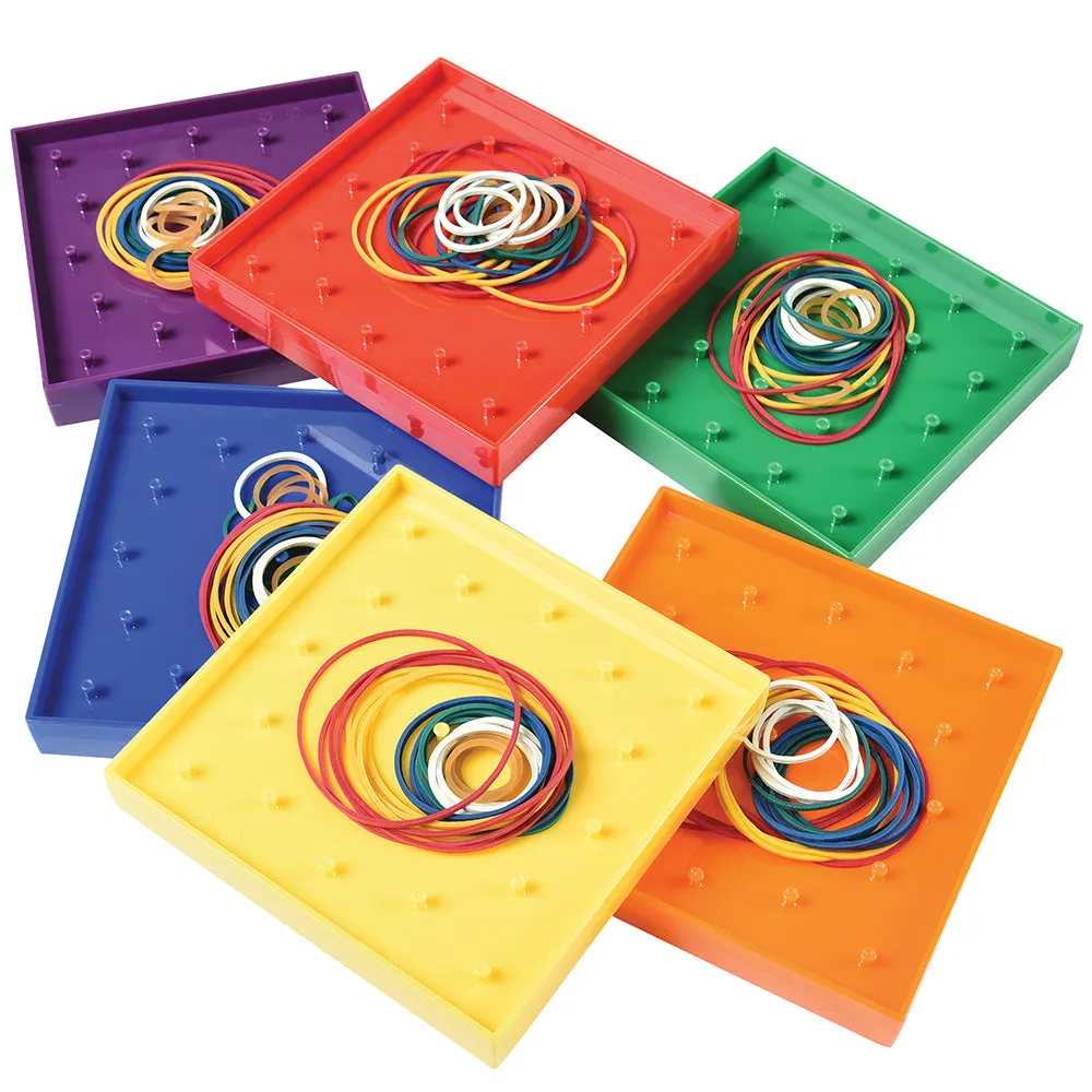 Colorful Double-Sided Geoboards Set | Explore Shapes & Symmetry