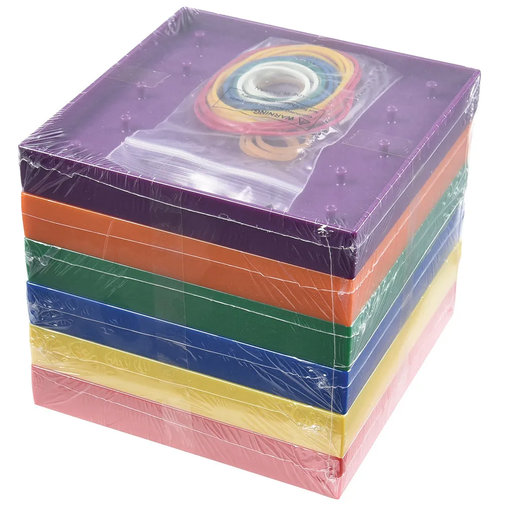 Colorful Double-Sided Geoboards Set | Explore Shapes & Symmetry