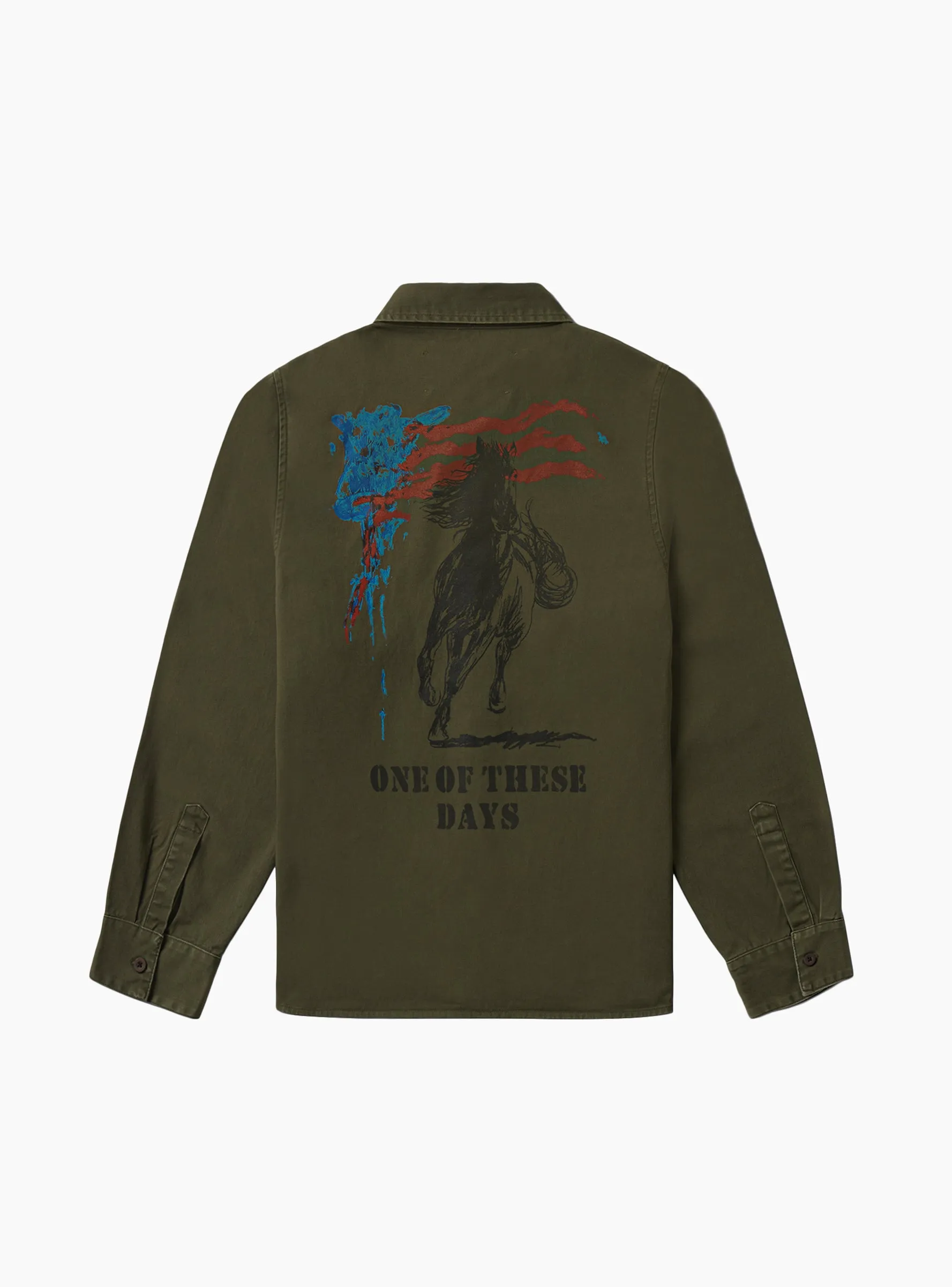 Country Men Military Overshirt Olive