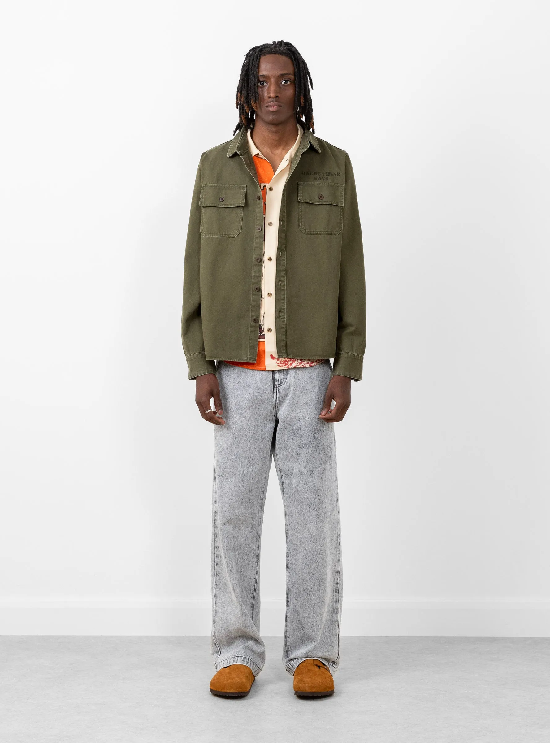 Country Men Military Overshirt Olive