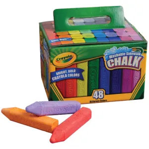 Crayola Washable Sidewalk Chalk Set | 48-Count of Bold Colors