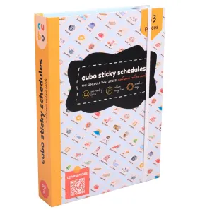 Cubo Sticky Schedules - Montessori Daily Routine Chart Cards for Ages 3 