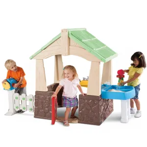 Deluxe Home & Garden Playhouse with Realistic Features, Sand & Water Table, and Mailbox