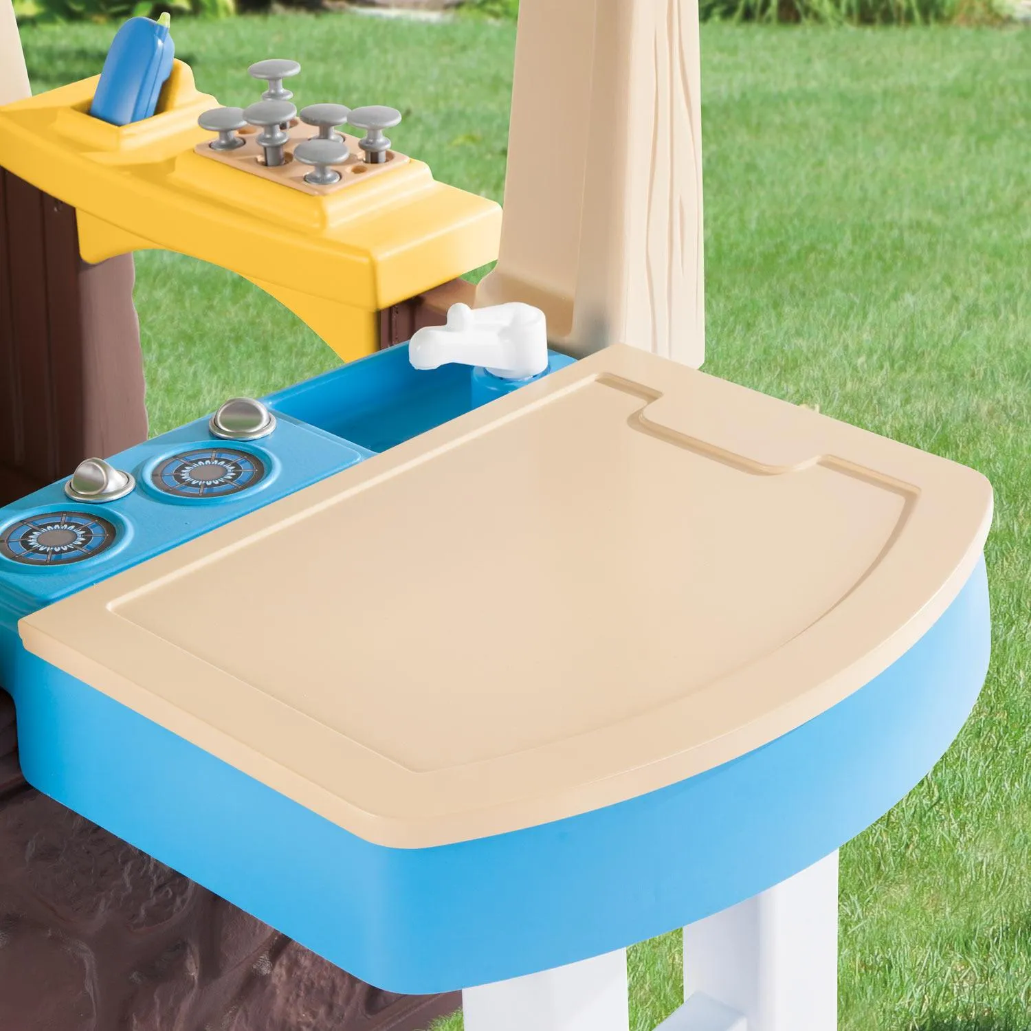 Deluxe Home & Garden Playhouse with Realistic Features, Sand & Water Table, and Mailbox