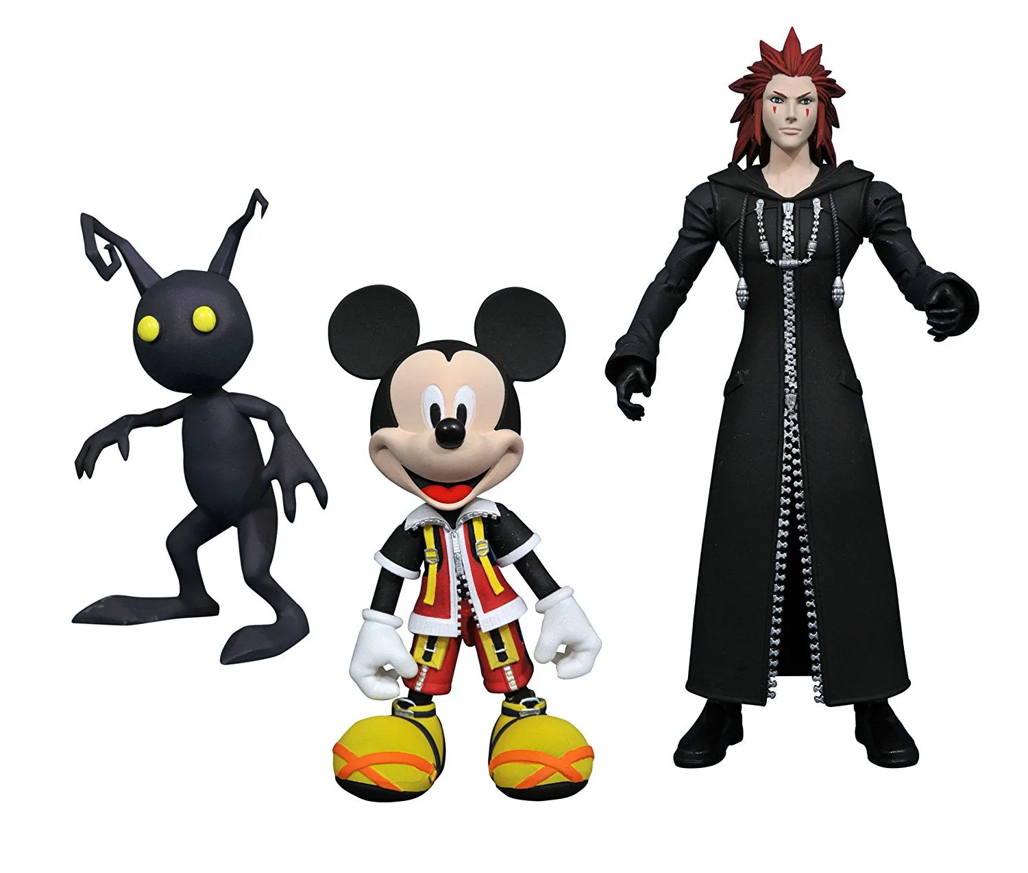 Diamond Kingdom Hearts Select Mickey, Axel, and Shadow Action Figure Set