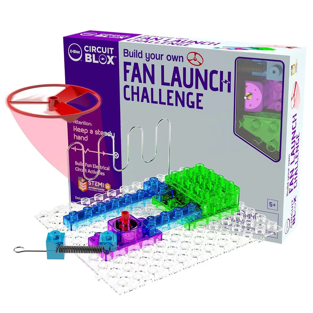 E-Blox Circuit Blox - Fan Launch Wire Maze Challenge - STEM Building Kit for Kids Ages 5 