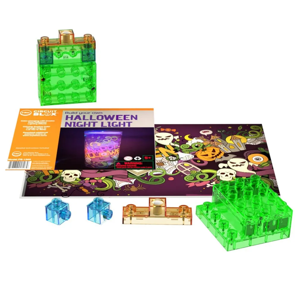 E-Blox Power Blox Build Your Own Holiday Halloween Night Light Kit for Kids 5 