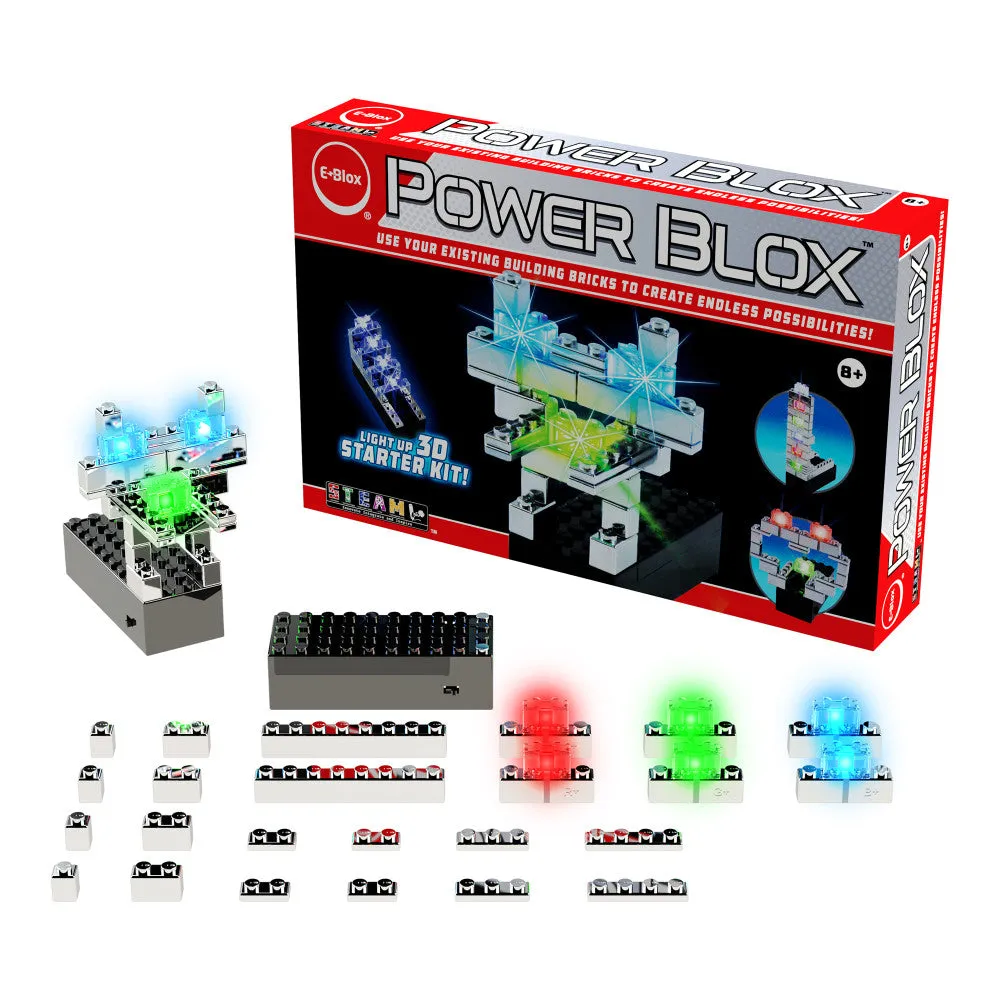 E-Blox Power Blox Light-Up Robot Building Kit for Kids 8 