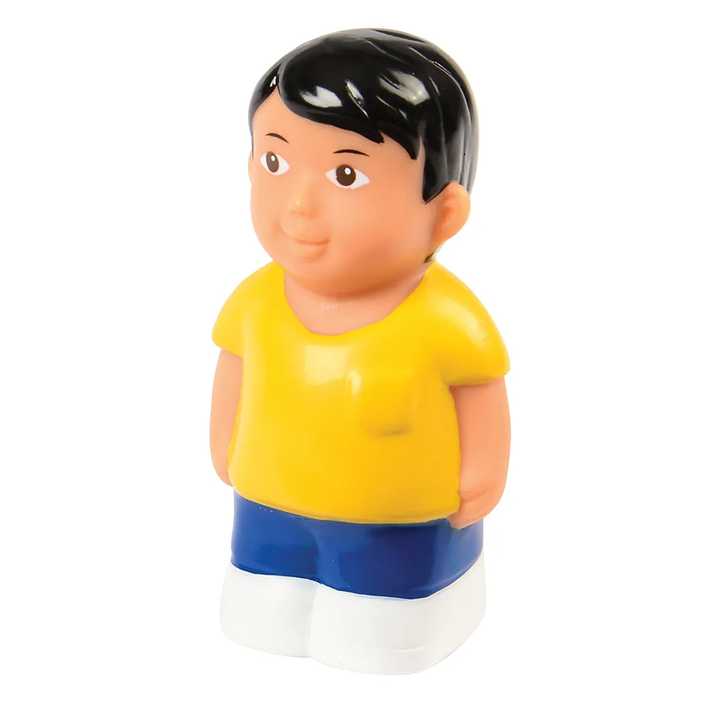 Easy Grip Asian Family Figures | 4-Piece Set for Block & Pretend Play