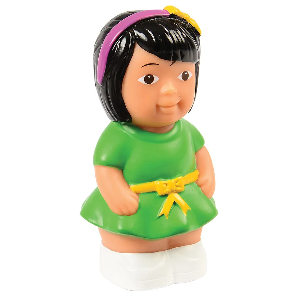 Easy Grip Asian Family Figures | 4-Piece Set for Block & Pretend Play