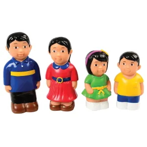 Easy Grip Asian Family Figures | 4-Piece Set for Block & Pretend Play