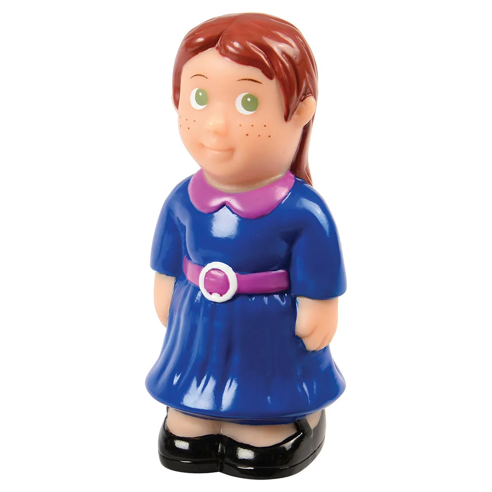 Easy Grip Caucasian Family Figures | 4-Piece Set for Block & Pretend Play