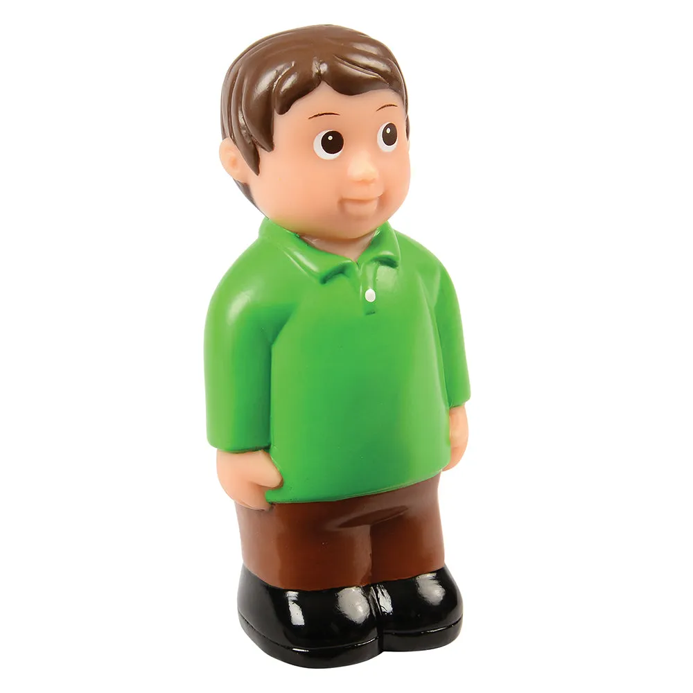Easy Grip Caucasian Family Figures | 4-Piece Set for Block & Pretend Play