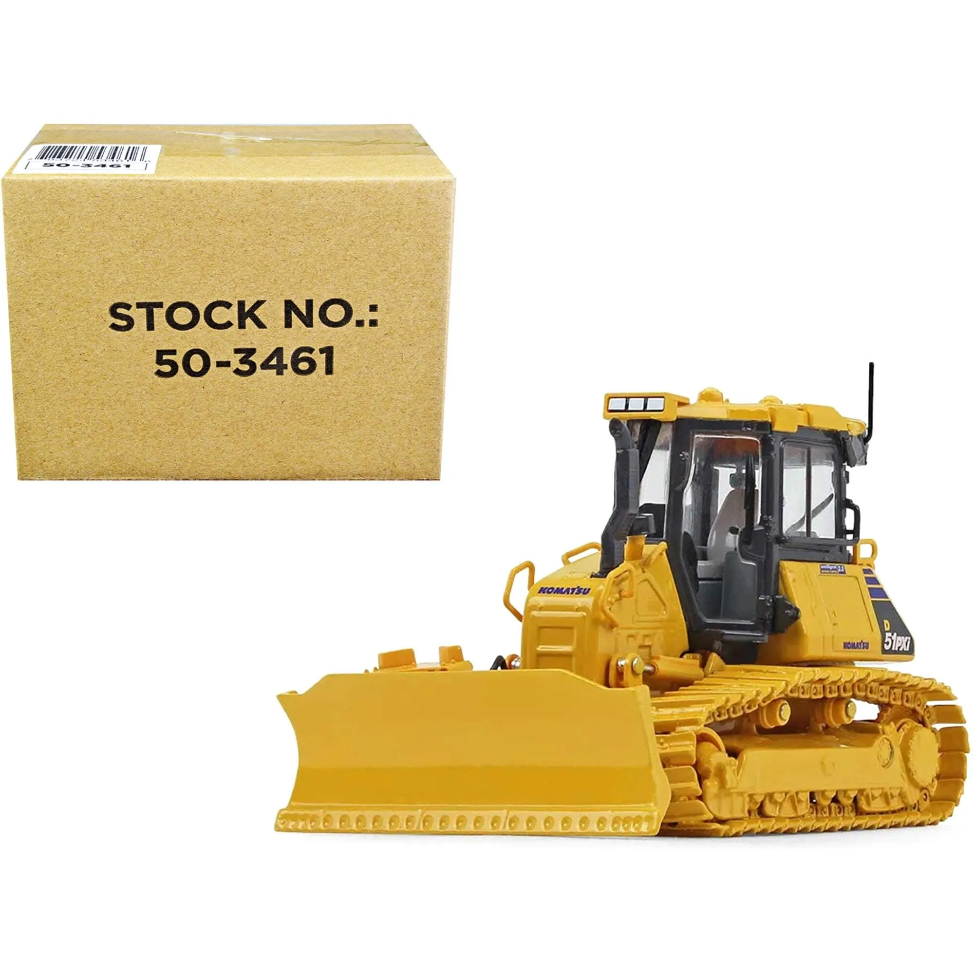First Gear 1/50 Scale Diecast Model Dozer - Komatsu D51PXi-24 with Rear Hitch