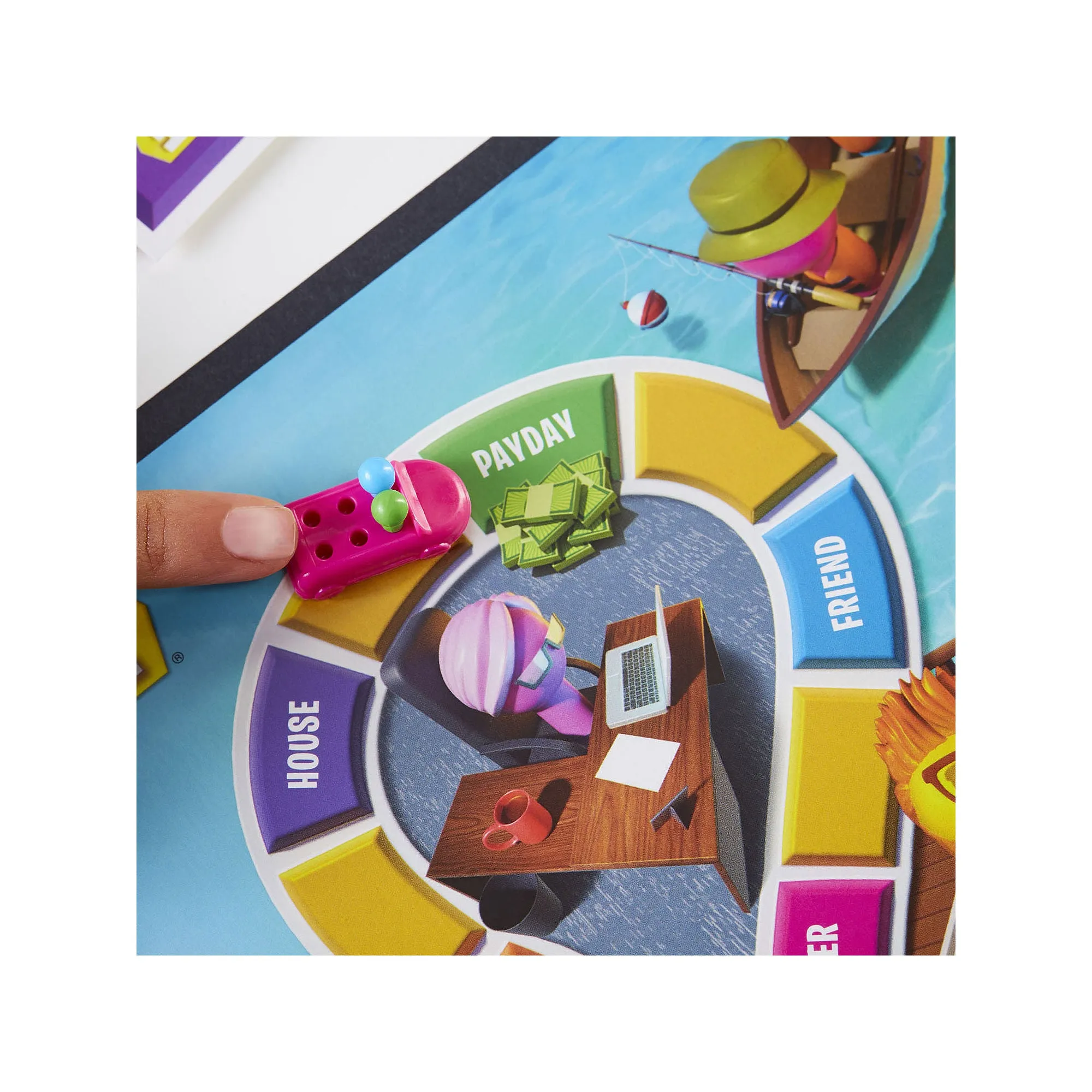 Game of Life F0800000 Family Board Game, for Ages 8 , Pegs Come in 6 Colors
