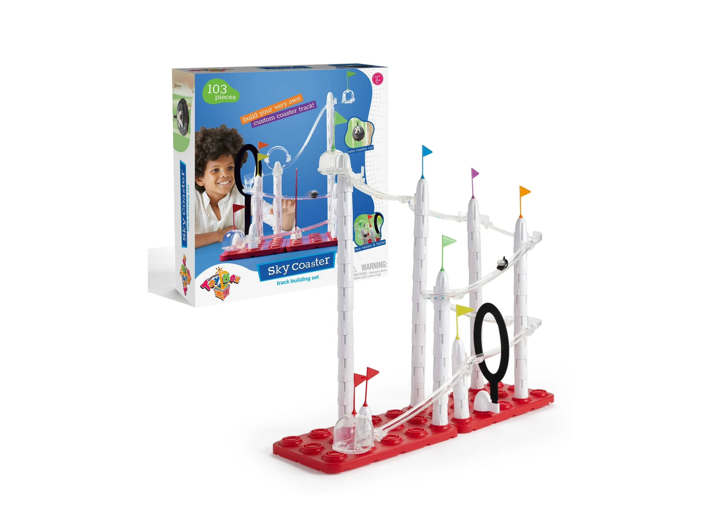 Geoffrey's Toy Box 76-Piece Sky Coaster Track Building Set