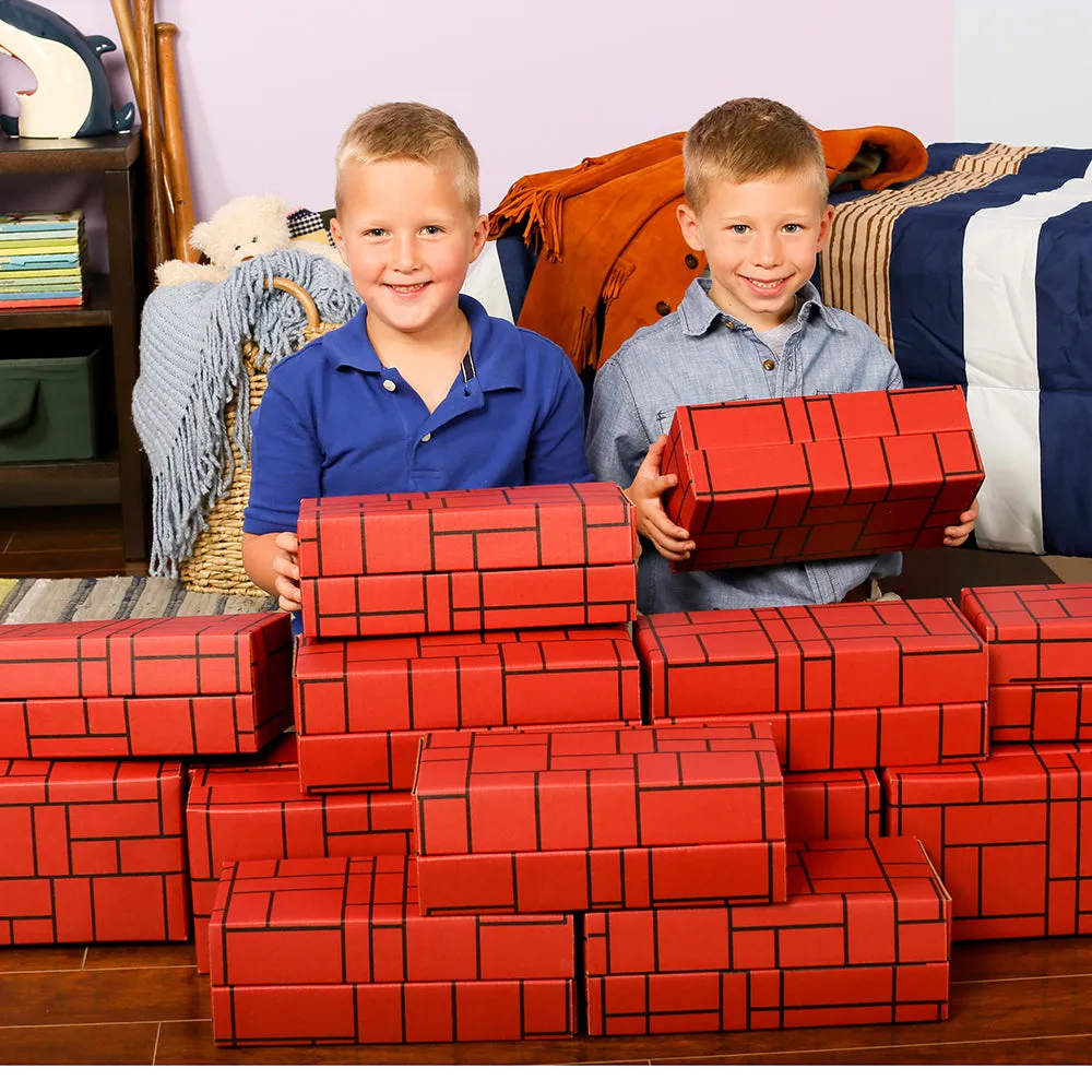 Giant Constructive Building Blocks | Set of 12 Durable, Lightweight Cardboard Blocks