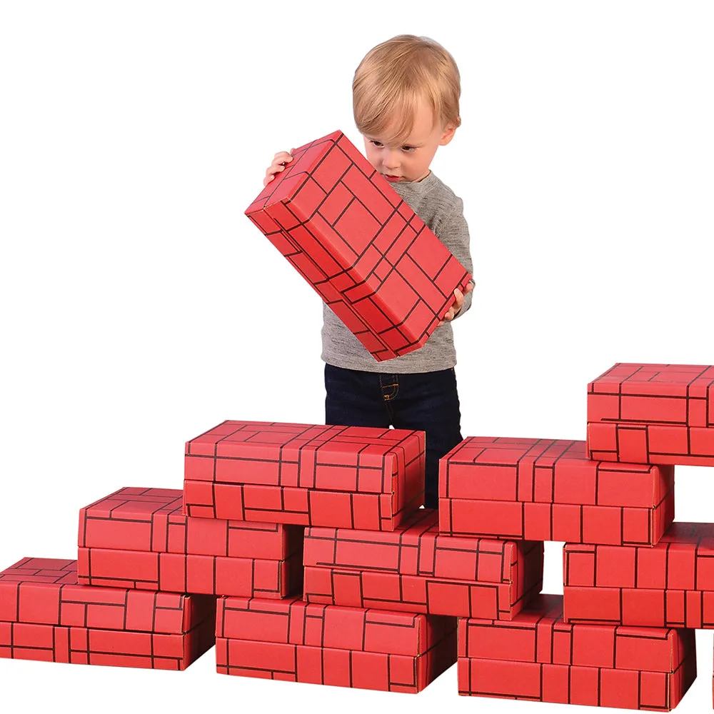 Giant Constructive Building Blocks | Set of 12 Durable, Lightweight Cardboard Blocks