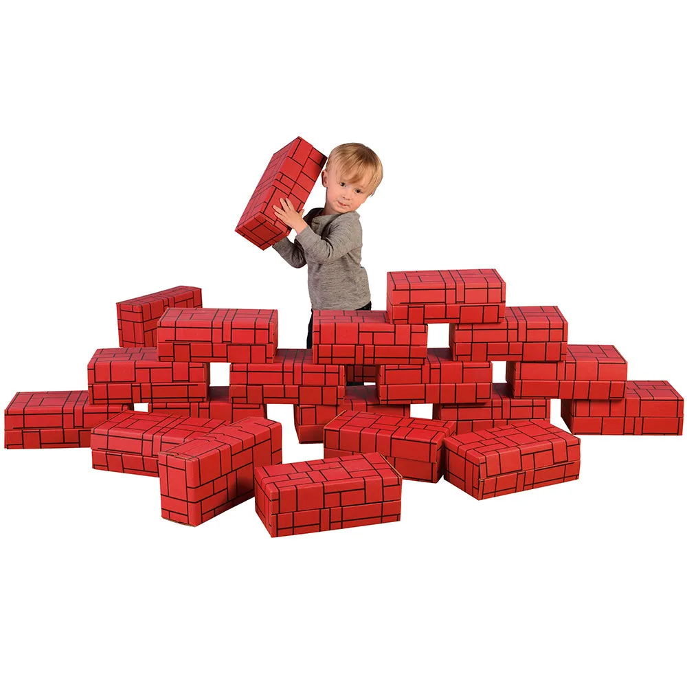 Giant Constructive Building Blocks | Set of 12 Durable, Lightweight Cardboard Blocks