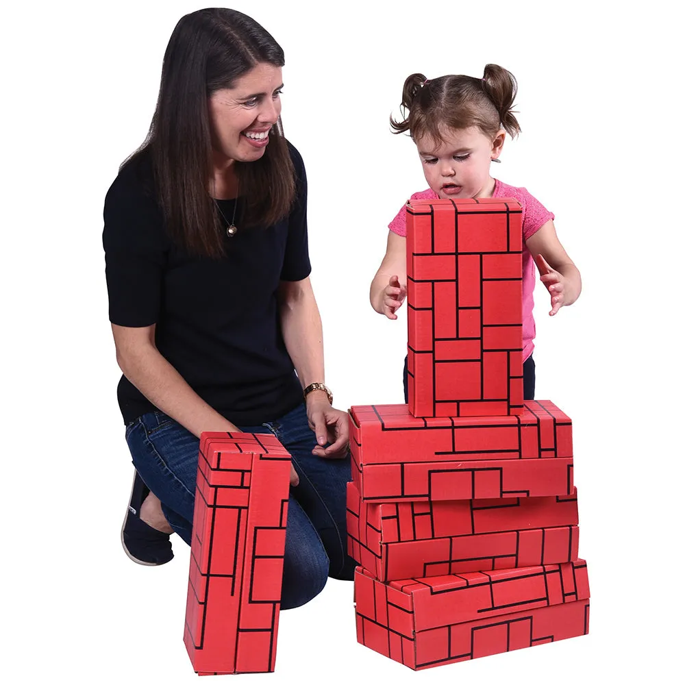 Giant Constructive Building Blocks | Set of 12 Durable, Lightweight Cardboard Blocks