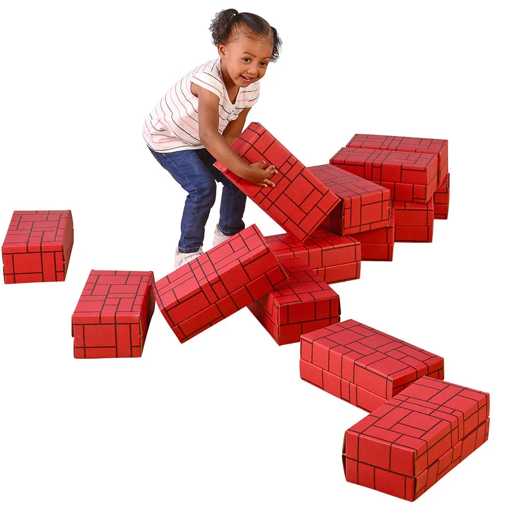 Giant Constructive Building Blocks | Set of 12 Durable, Lightweight Cardboard Blocks