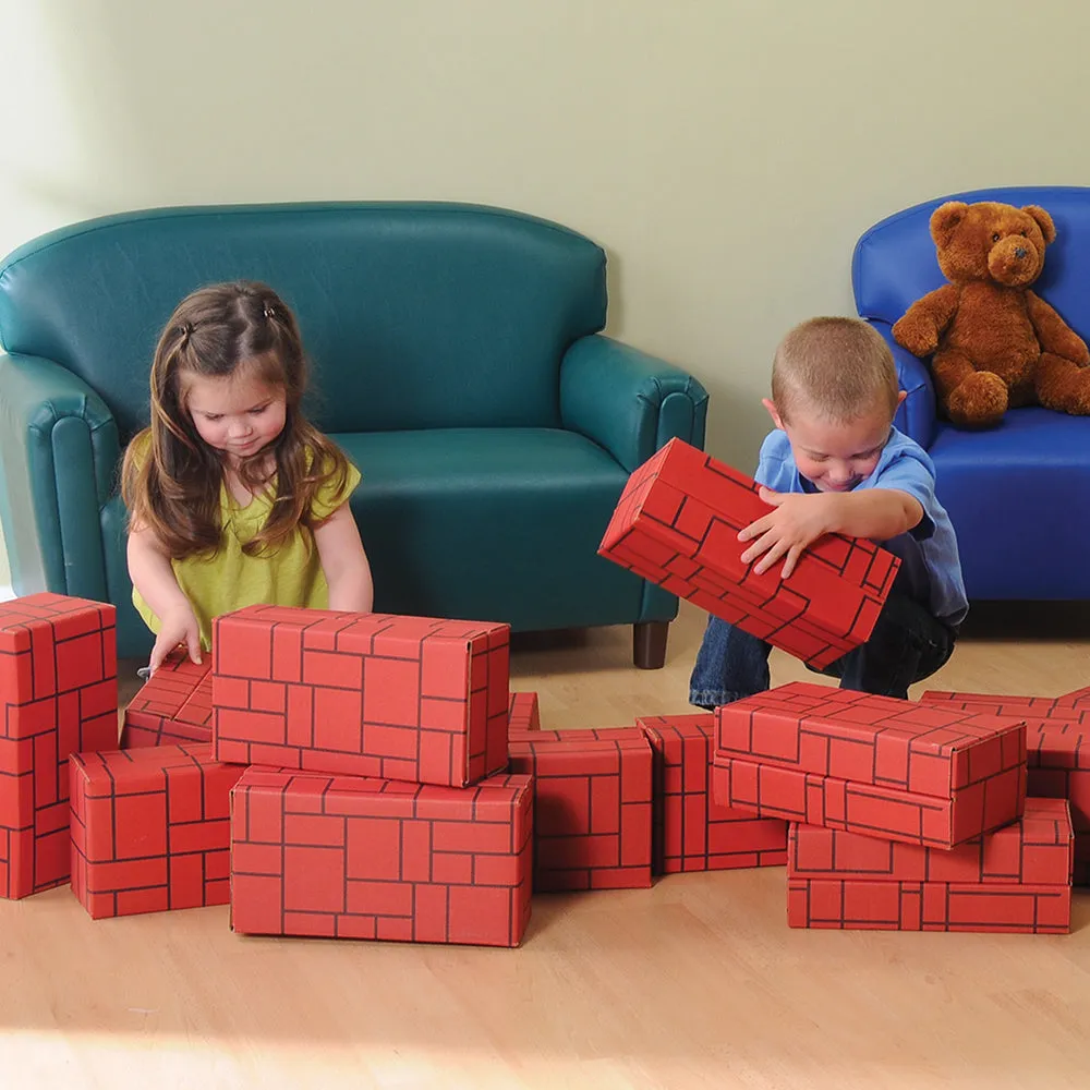 Giant Constructive Building Blocks | Set of 12 Durable, Lightweight Cardboard Blocks