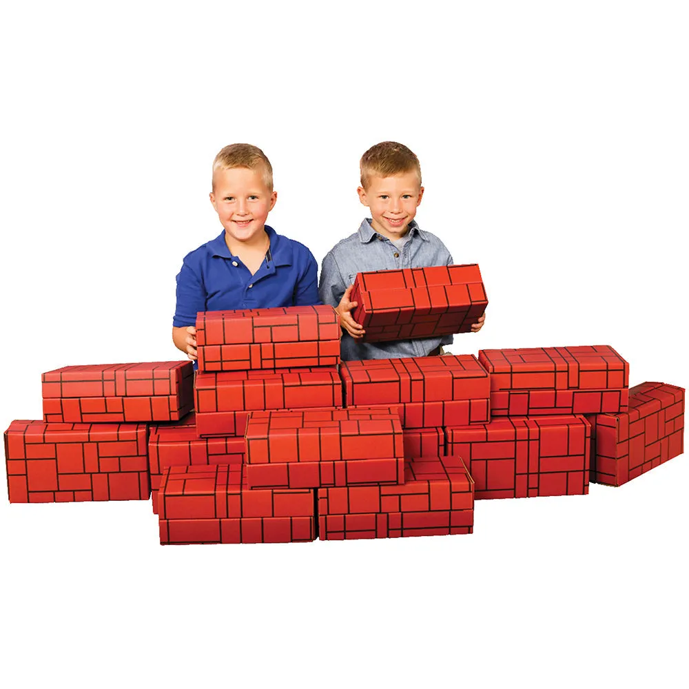 Giant Constructive Building Blocks | Set of 12 Durable, Lightweight Cardboard Blocks