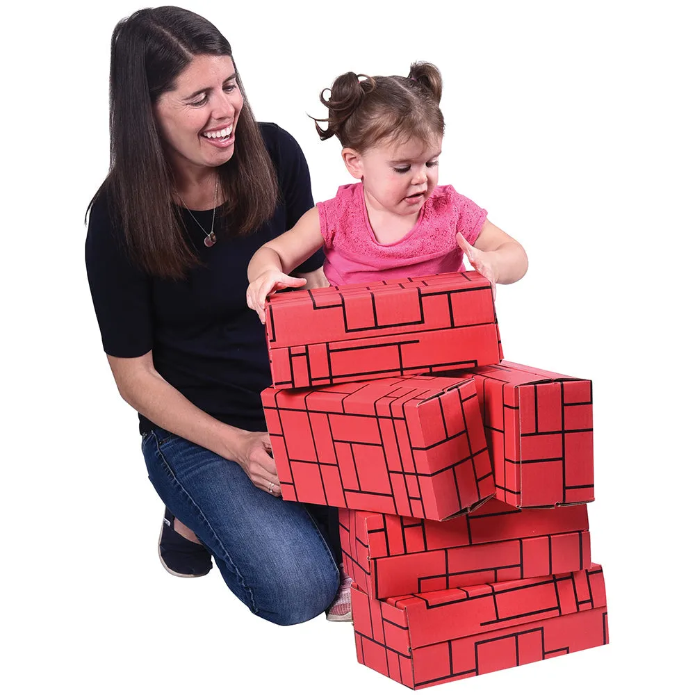 Giant Constructive Building Blocks | Set of 12 Durable, Lightweight Cardboard Blocks