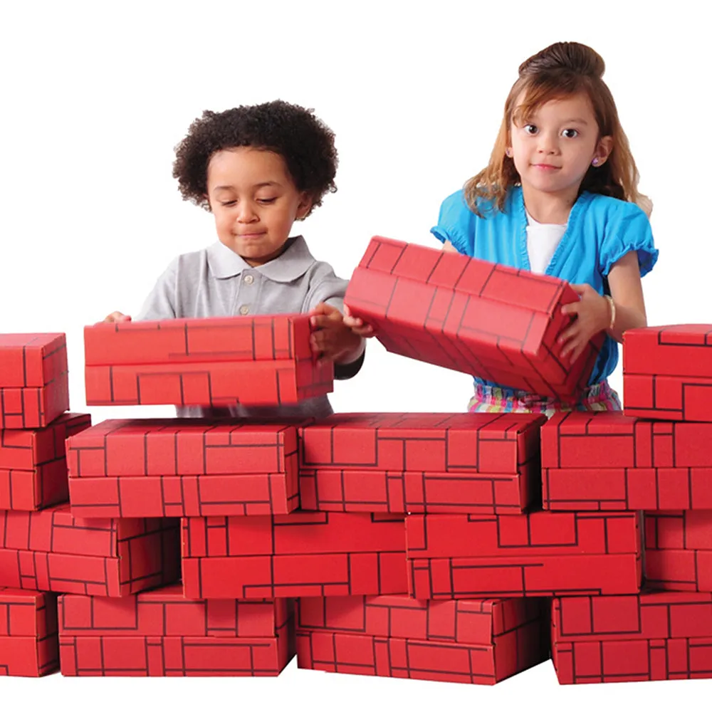 Giant Constructive Building Blocks | Set of 12 Durable, Lightweight Cardboard Blocks