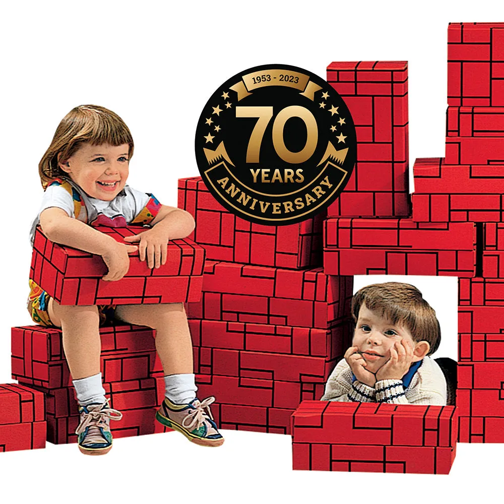 Giant Constructive Building Blocks | Set of 12 Durable, Lightweight Cardboard Blocks