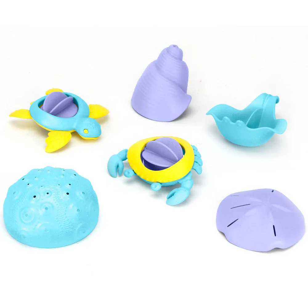 Green Toys Sea Life Adventure Bath Set – 6 Pieces, Eco-Friendly Play for Ages 6 Mo 