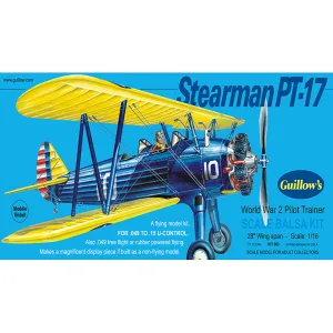 Guillow's Stearman PT-17 1/16 Scale Model Kit with 28" Wingspan