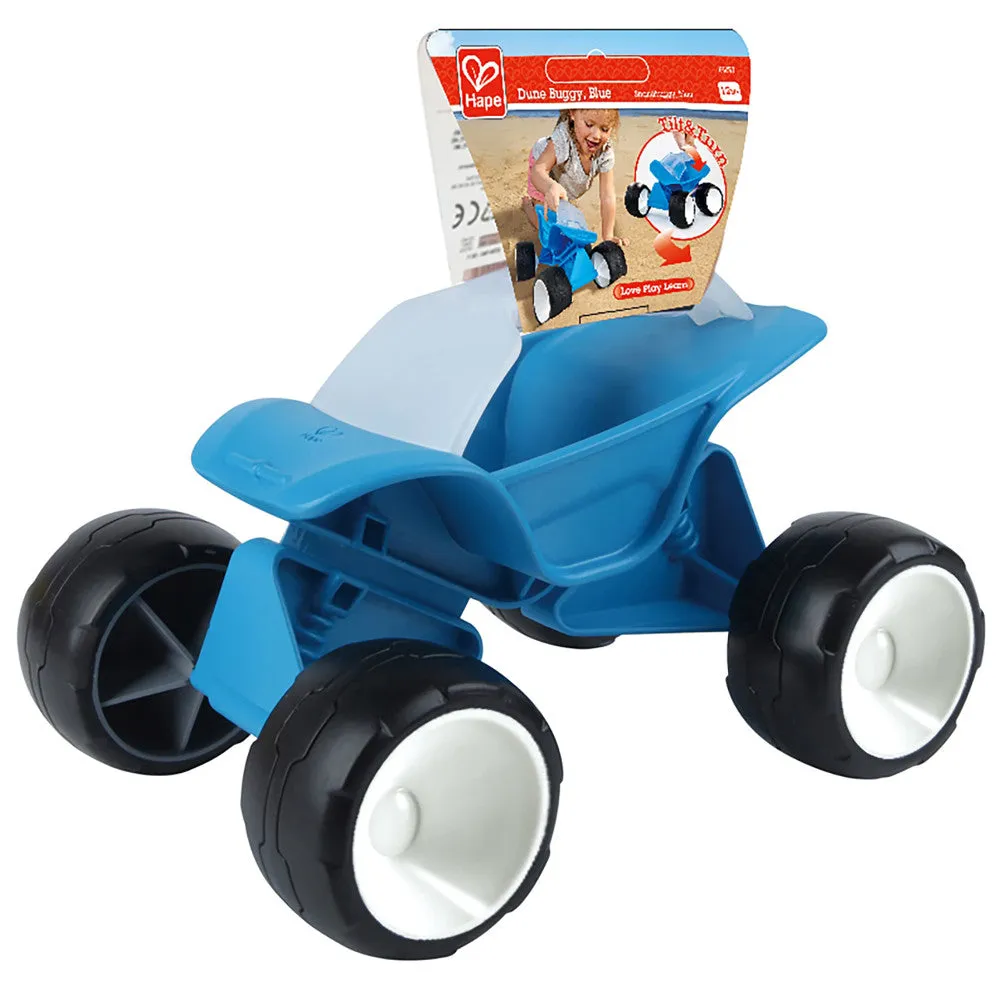 Hape Beach Fun Blue Dune Buggy - 4 Wheeled Toy Vehicle